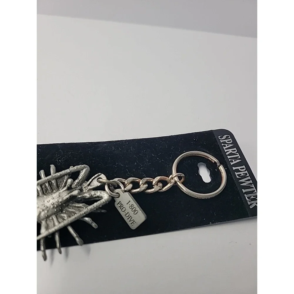 New Sparta Pewter Lobster Keychain‎ Handcrafted Nautical Souvenir